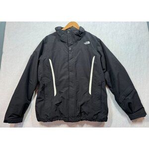 The North Face HyVent Jacket Black Full Zip Mesh Lining Logo A7CQ Women's XL